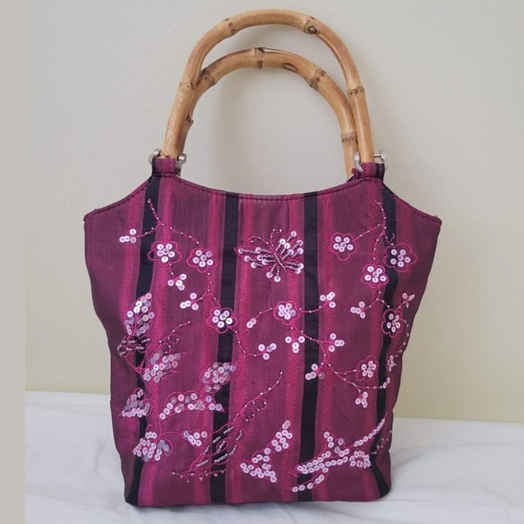 Bamboo-handled handbag - Picture 1 of 4